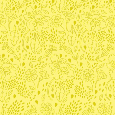 Bahar desen çiçek ve yaprakları ile