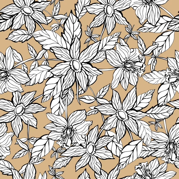 pattern with stylized flowers
