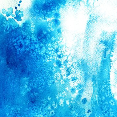 Turquoise watercolor background with spectacular overflows clipart