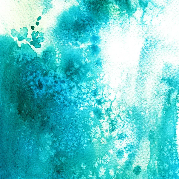 Turquoise Green Watercolor Background Spectacular Overflows — Stock Photo, Image