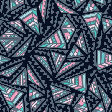Renkli dekoratif soyut geometrik seamless modeli
