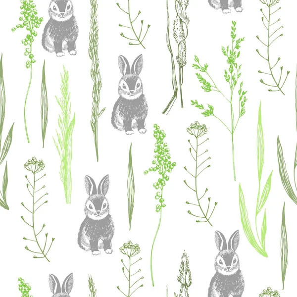 Graphisme Pâturin Motif Lapin Graphiques Manuels Illustration Vectorielle Convient Pour — Image vectorielle