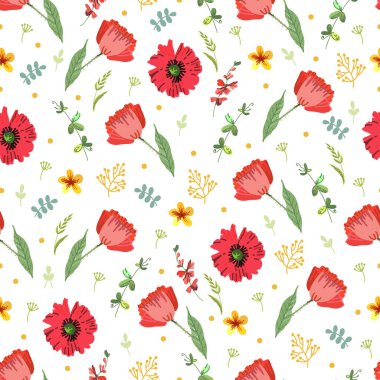 Parlak yaz çiçekleriyle süssüz.