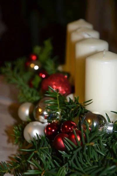 Adventskranz  zur Weihnachtszeit — Stock Photo, Image