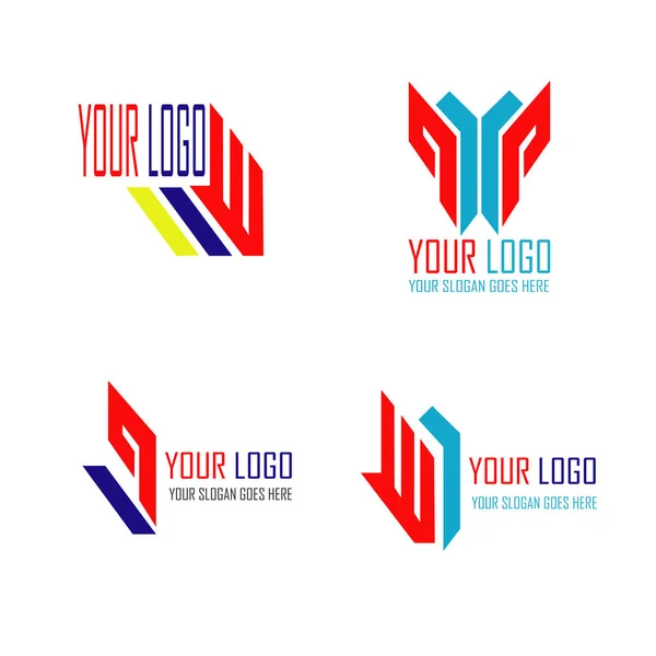 4 logo şablonu — Stok Vektör