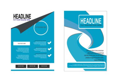 Çift mavi el ilanı tasarımı