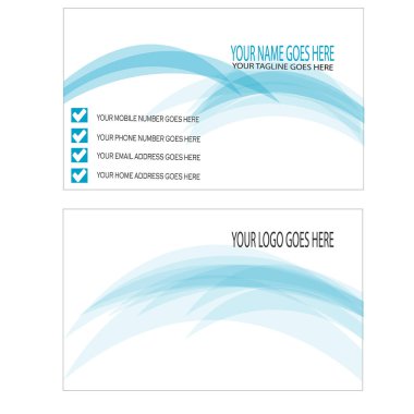 mavi soyut kartvizit