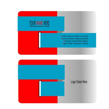 Trendy kartvizit illüstrasyon