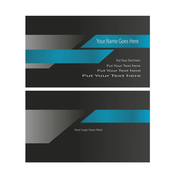 技術のビジネス カードの青と黒のコンセプト — ストックベクタ