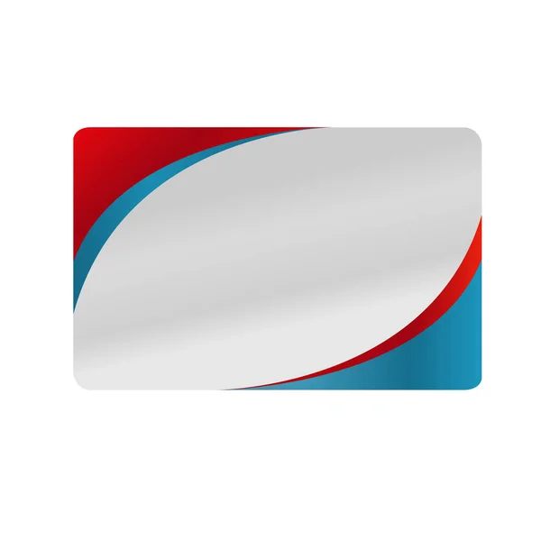 Kırmızı ve mavi gümüş kartvizit — Stok Vektör