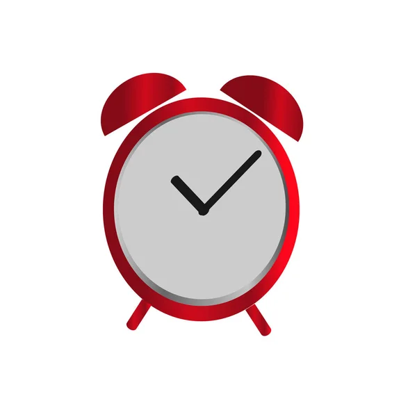 Alarm Clock icon in red color isolated background. Vector design element-01 — Stock Vector