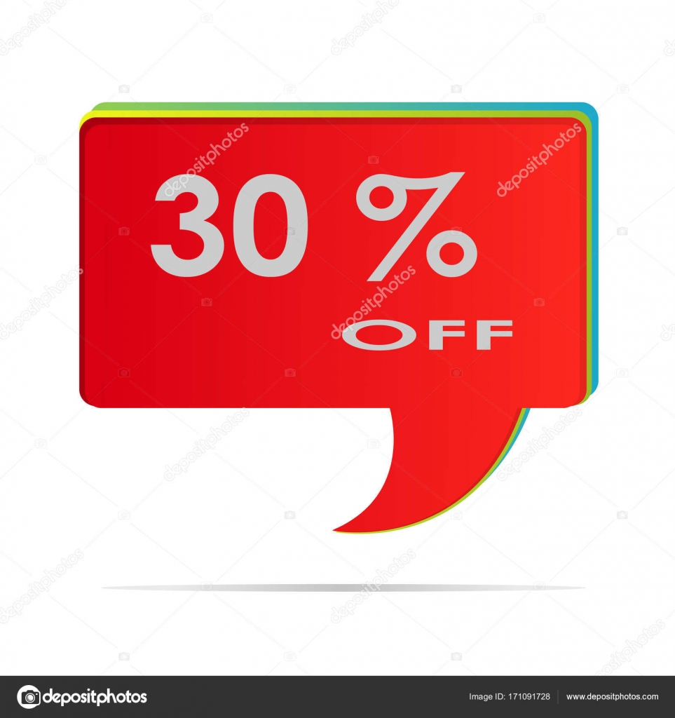 30 Off Sale Discount Banner Special Offer Pop Art Word Box Design
