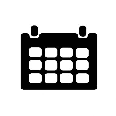 Yuvarlak köşe düz stil takvim simgesini takvim simgesini logo app kullanıcı arabirimi takvim simge vektör tasarlamak web sitesi tasarımı için arka plan izole