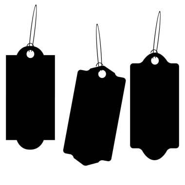  siyah siluet fiyat etiketi etiket izole afiş arka plan