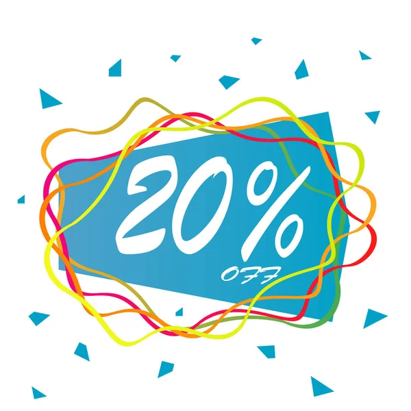 etiket izole arka plan Satılık etiket banner web simge tasarlamak kapalı % 20 indirim