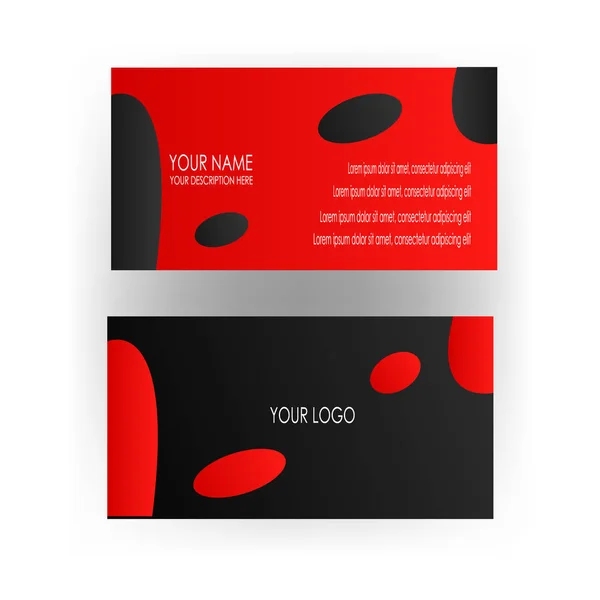Burbuja roja tarjeta de visita plantilla vector diseño —  Fotos de Stock