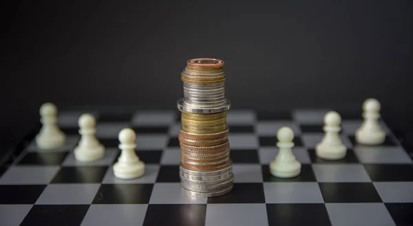 Tablero de ajedrez concepto de juego de ideas de negocios y competencia —  Fotos de Stock