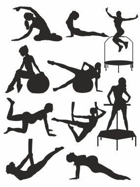   Fitness siluetleri kız
