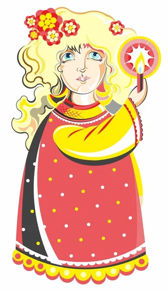 bir mum ile sevimli küçük kız