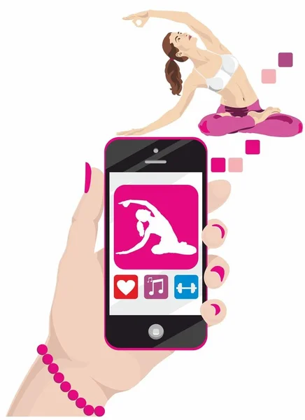 telefon için germe kızlar, uygun programı, modern yaklaşım için başvuru spor