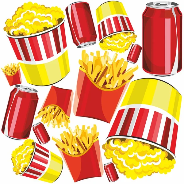 arka plan, kapak patlamış mısır, lokanta, cola, snack