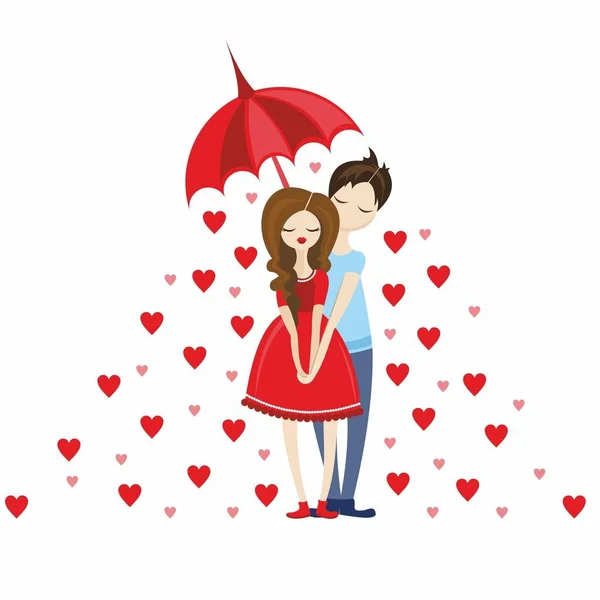 Amour Saint Valentin Couple — Image vectorielle