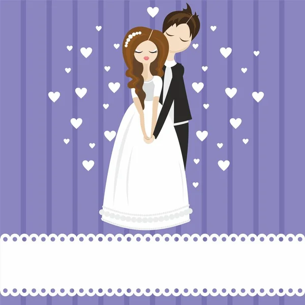 Invitación Boda Boda Novia Novio — Vector de stock