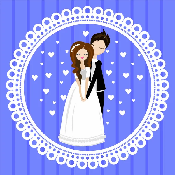 Hochzeitseinladung Hochzeit Braut Und Bräutigam — Stockvektor