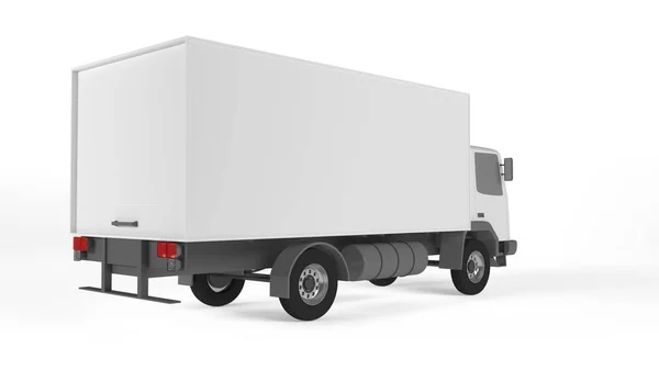 Maquette de camion sur fond blanc . — Photo