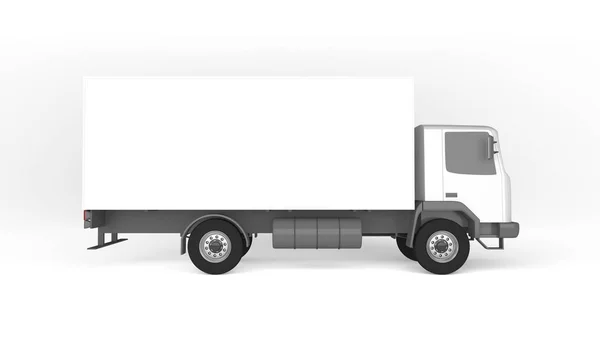 Mockup de caminhão no fundo branco . — Fotografia de Stock