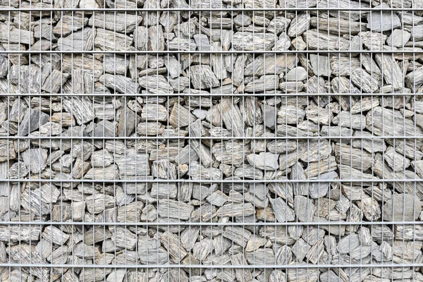 Gabion çit duvar. — Stok fotoğraf