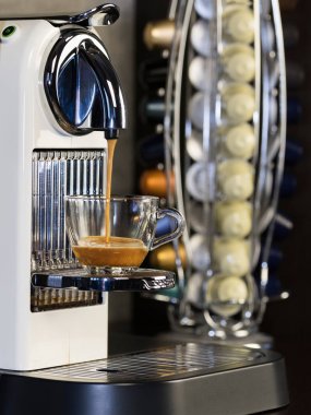 Kahve. Kahve espresso. Bira bir kahve espresso makinesi