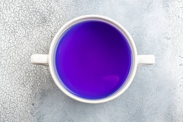 Butterfly pea flower blue tea. Healthy detox herbal drink — 스톡 사진