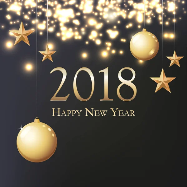 Feliz Año Nuevo 2018 — Vector de stock