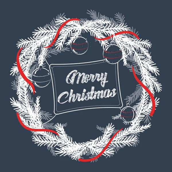 Christmas Krans (krita) — Stock vektor