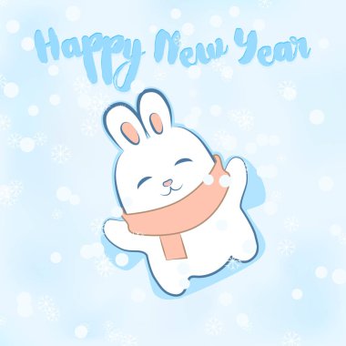 tavşan ile tebrik kartı