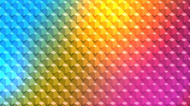 Gökkuşağı küpleriyle illüstrasyon.