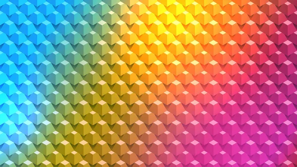 Gökkuşağı küpleriyle illüstrasyon.