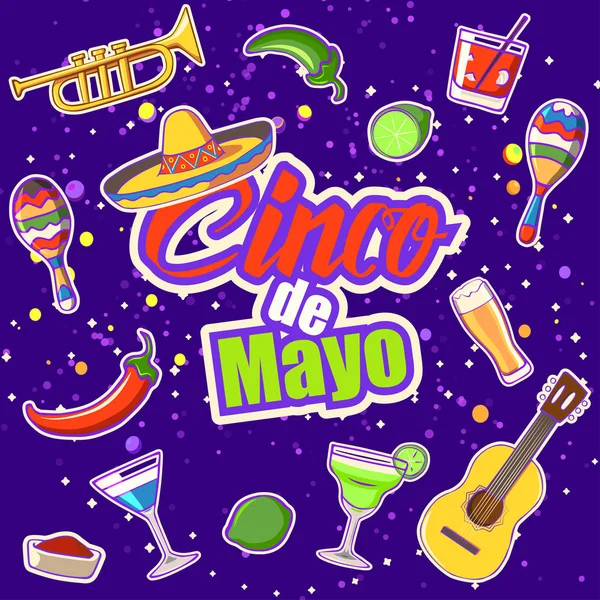 Cinco de Mayo kutlama Meksika, tasarım öğesi. 