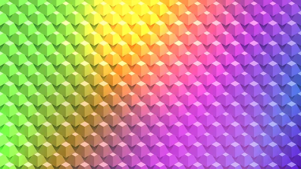 Gökkuşağı küpleriyle illüstrasyon.