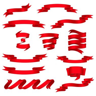 Güzel festival kırmızı şerit kümesi