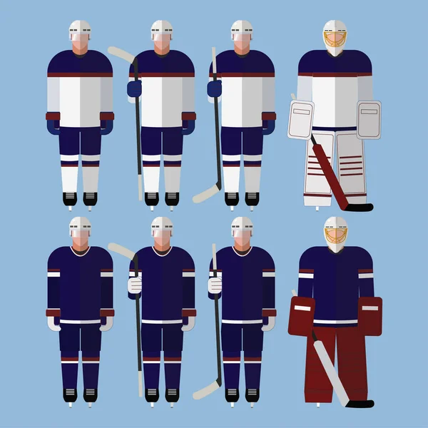 Giocatori di hockey USA — Vettoriale Stock