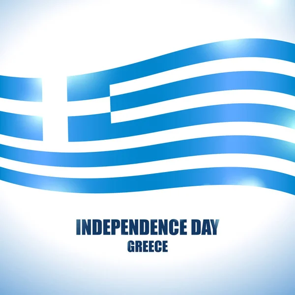 Vector Ελλάδα σημαία. Ημέρα ανεξαρτησίας της Ελλάδας — Διανυσματικό Αρχείο