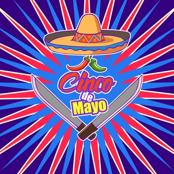 Cinco de Mayo kutlama Meksika, tasarım öğesi.