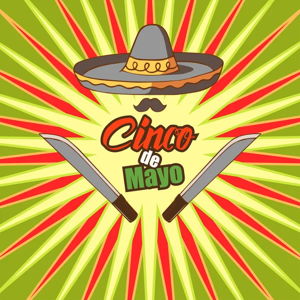 Cinco de Mayo kutlama Meksika, tasarım öğesi.