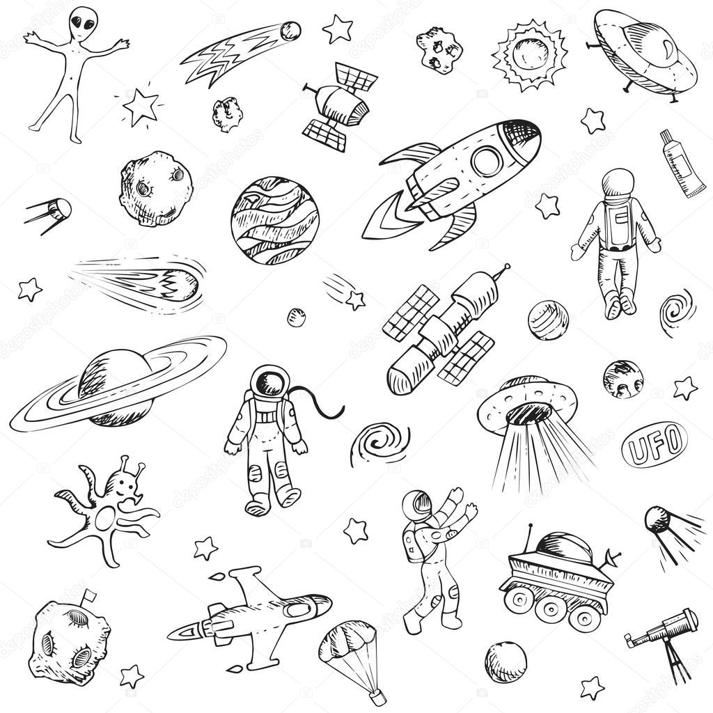 Collection of sketchy space objects