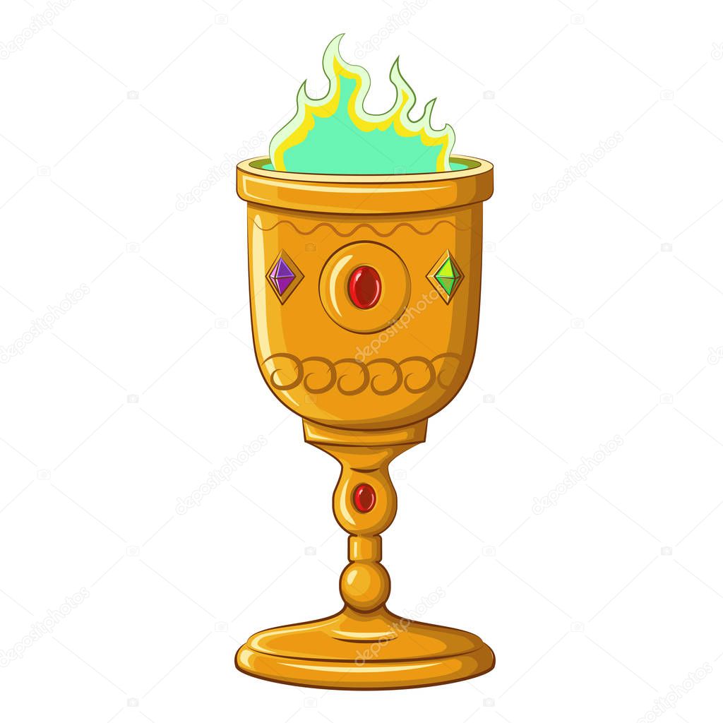 Goblet of Fire. Cartoon style.