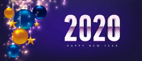 New Year 2020 greeting cards. Magic template Happy New Year. Template for Card, Flyer, poster, invitation, banner. — Stock Vector