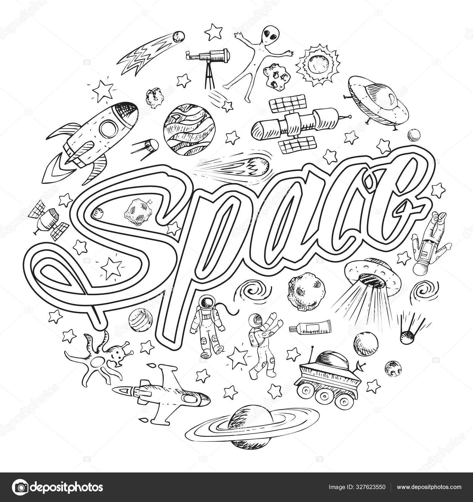 Ufo Coloring Page - Ufo Desenho Nave Espacial - Free Transparent PNG  Clipart Images Download