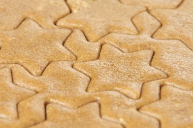 Çiğ hamur. Lezzetli tatlı. Desen zencefilli bisküvi